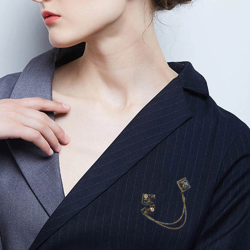 Ghim Cài Áo Phối Dây Và Mặt Số 5 Phong Cách Hàn Quốc Thời Trang Cho Nữ