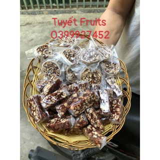 500g kẹo chuối cuộng bánh tráng và chuối đậu phộng mè