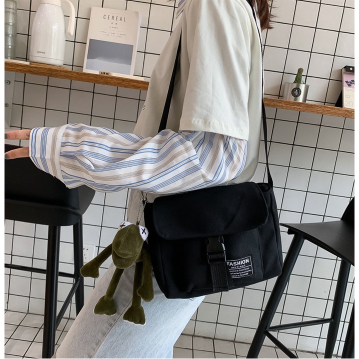 Túi đeo chéo 1 Belt mini Nam Nữ unisex FASHION vải canvas mềm, đẹp giá rẻ - Túi thời trang cá tính, trẻ trung