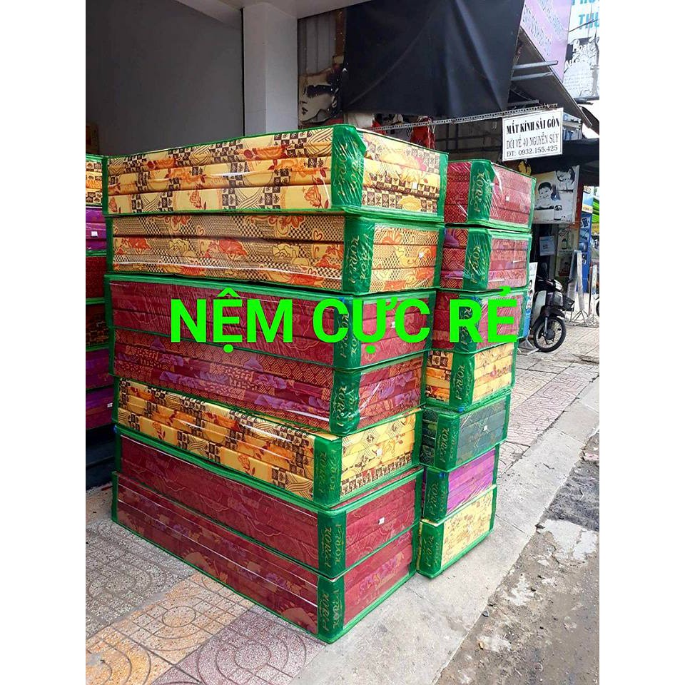 nệm pe korea hàn quốc gấp 3 mới 1m2x2mx10cm