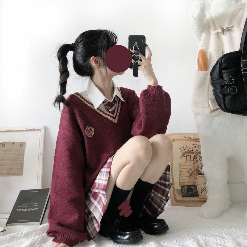 Áo Khoác Len Không Tay Cổ Chữ V Thêu Hình Thời Trang Hàn Quốc | BigBuy360 - bigbuy360.vn