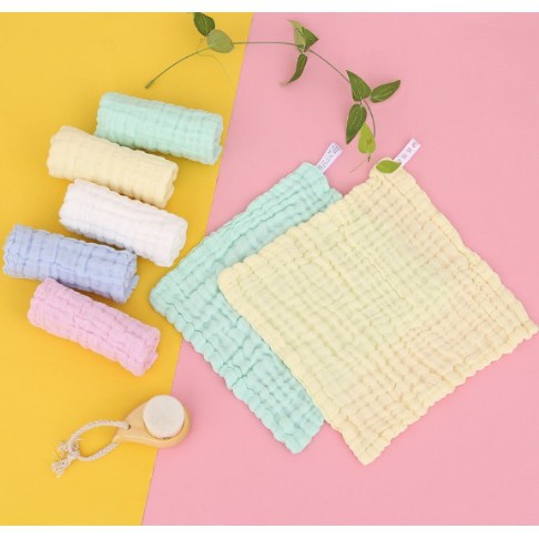 Bán lẻ 1 cái khăn mặt NHĂN TRƠN 6 lớp cho bé