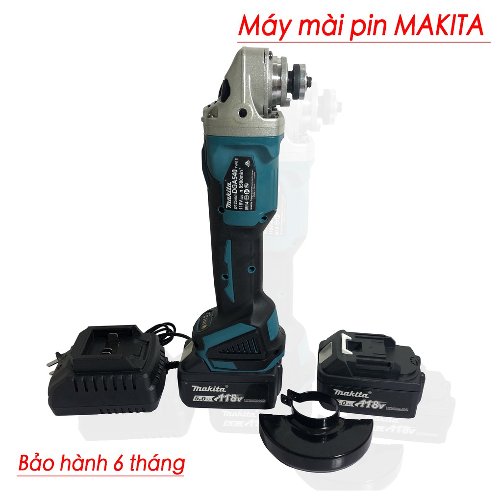 Máy mài góc dùng pin MAKITA-Động cơ từ không chổi than-Bảo hành 6 tháng - 2 Pin 10 cell khủng