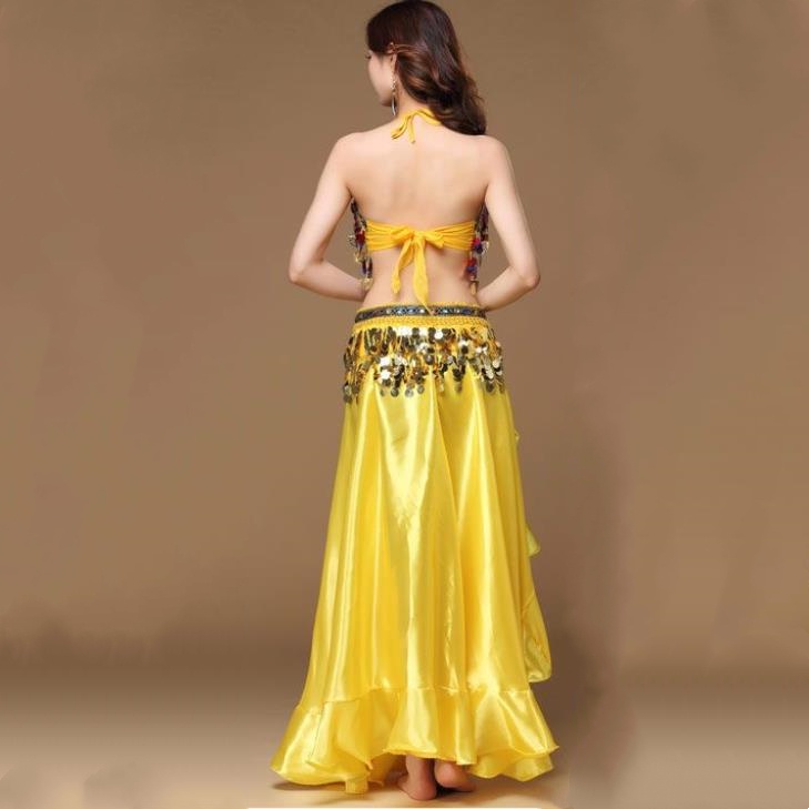 Chân Váy Múa Bụng Dáng Dài Vải Satin Thiết Kế Mới Quyến Rũ Cho Nữ