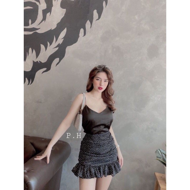 Áo 2 dây lụa trơn