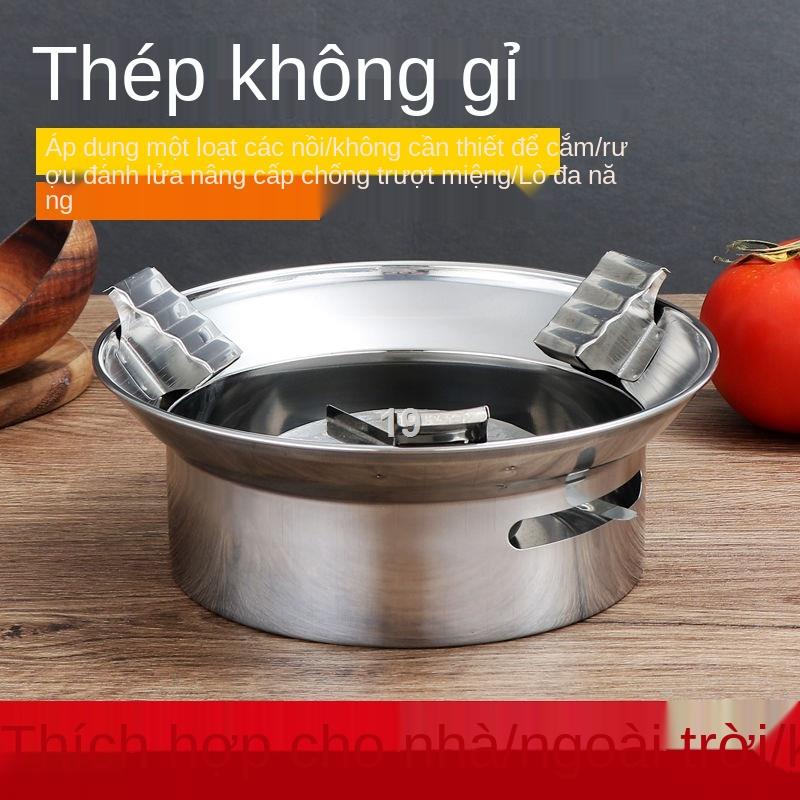 FBếp cồn thương mại tích hợp inox dày nồi lẩu nhỏ Vỉ nướng ngoài trời di động Bộ dã ngoại dạng lỏng và rắn