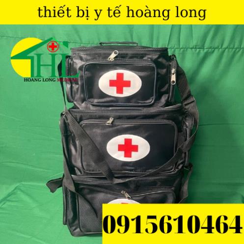 Túi Cứu Thương Màu Đen Cỡ Đại 34x22x24cm - Túi Y Tế
