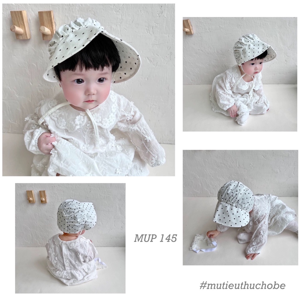 MUP 145: Mũ vành tiểu thư cực xinh cho bé