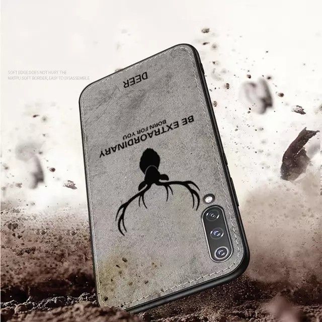 Ốp lưng Xiaomi Mi 9 SE chống sốc vải đầu hươu cao cấp thời trang