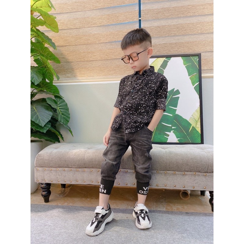 Sơ mi lụa mềm, mát cho bé 9-32kg