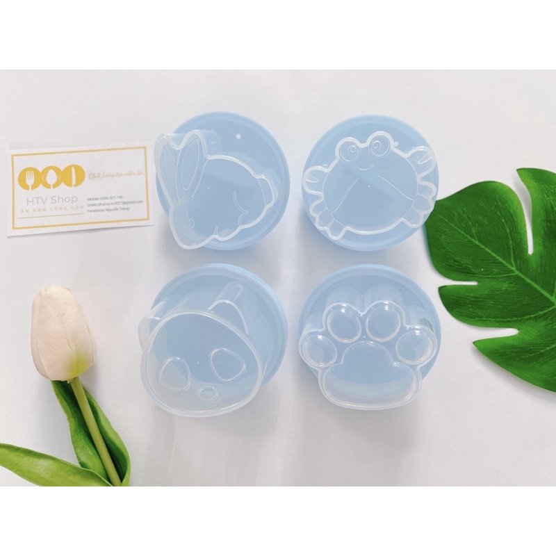 Khuôn hấp hình thú/ hình tim hoa làm bánh cho bé ăn dặm