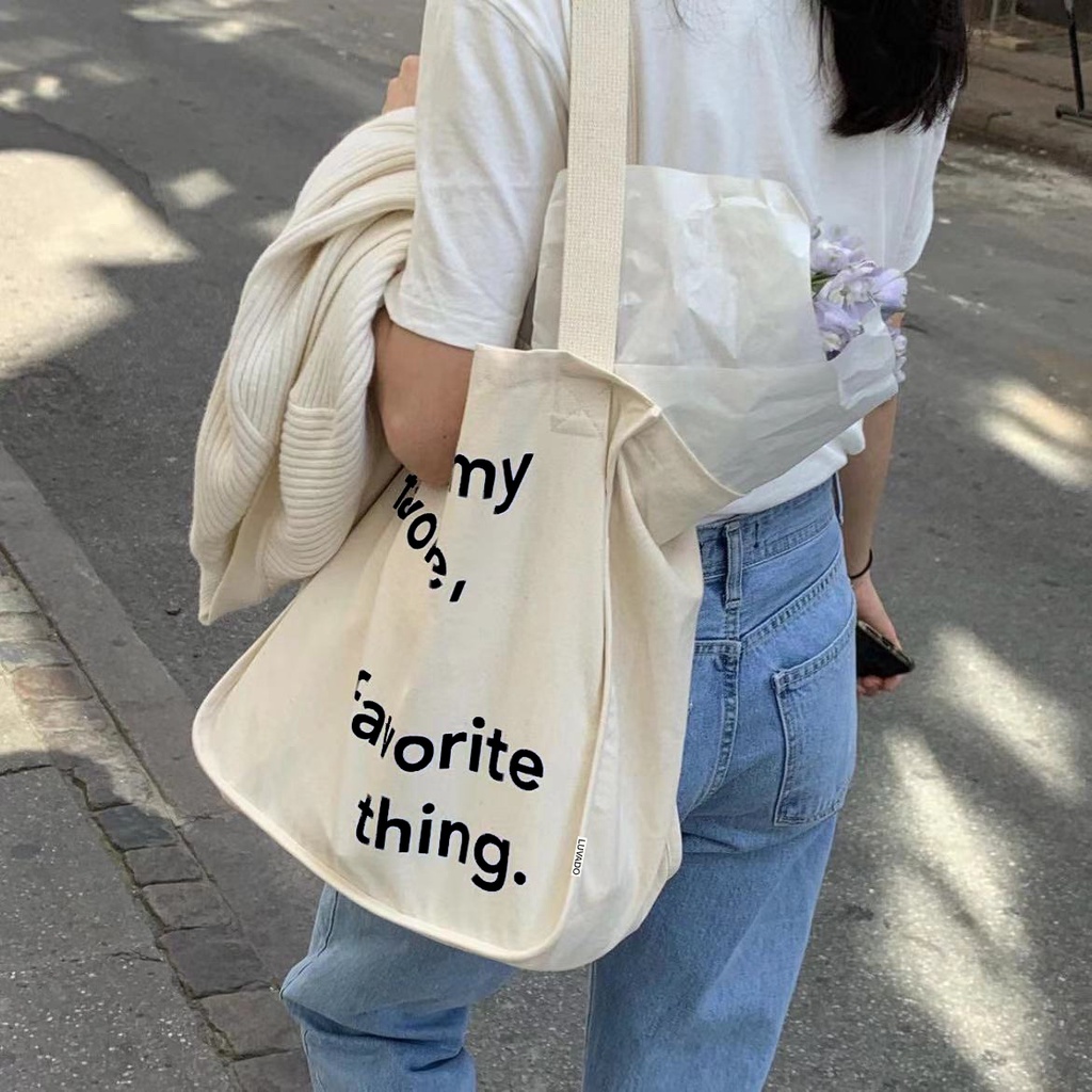 Túi tote bag đẹp vải bố trơn mềm đẹp giá rẻ LUVADO TX778