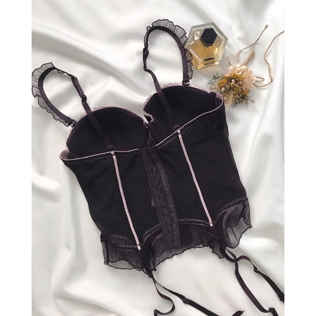 Áo corset đen tím 2hand