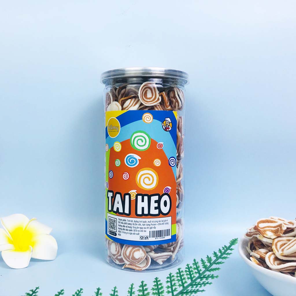 Bánh tai heo mix hai vị trà xanh và socola hũ 330g đồ ăn vặt Hà My
