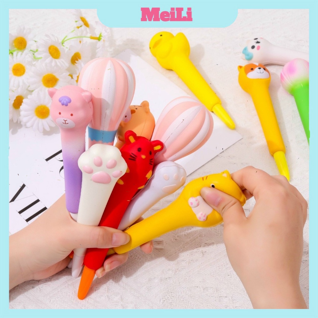 Bút Nước Squishy pilu bút xả Stress nhiều hình siêu đáng yêu có thể tháo rời BUTNUOC11 (sỉ hot)