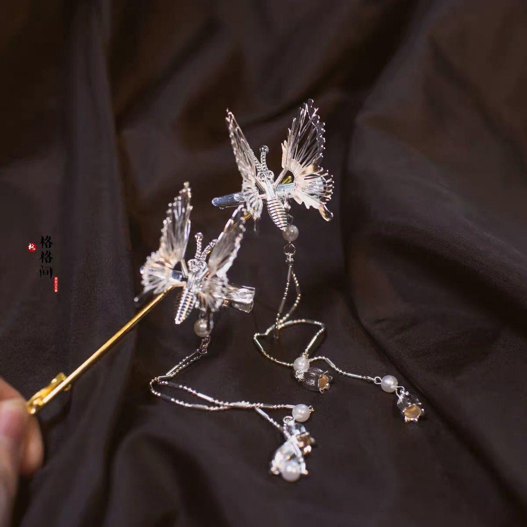 Kẹp Tóc Hình Bướm Bằng Kim Loại Lấp Lánh