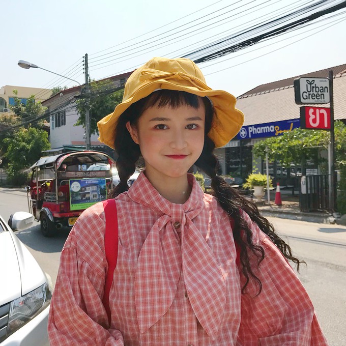 Nón Tai Bèo Màu Trơn Mềm Mại Phong Cách Hàn Quốc Thời Trang Mùa Hè Cho Nữ