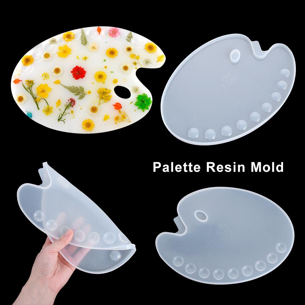 Khuôn Silicone Làm Bảng Pha Màu Thủ Công DIY Tiện Dụng