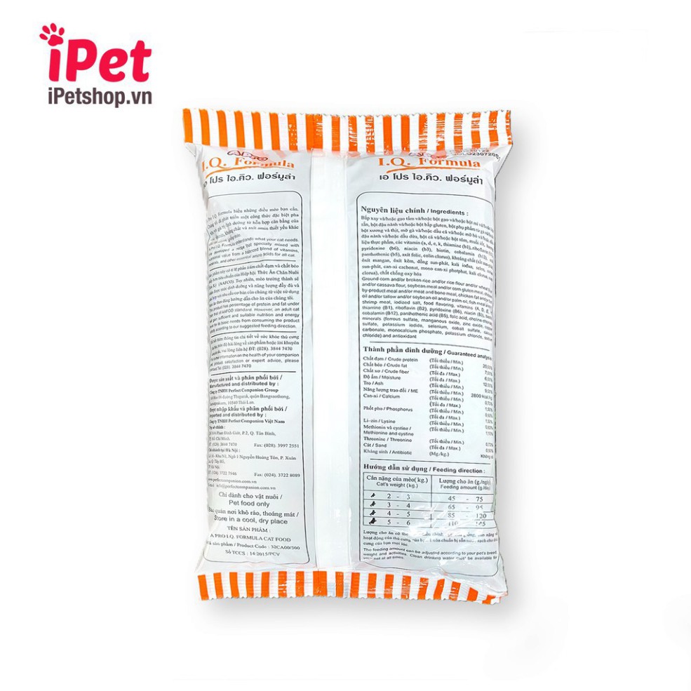 MT FKC Thức Ăn Hạt Khô Cho Mèo APro IQ Formula 500g - iPet Shop 52 MT