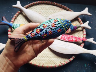 Cá gỗ handmade, cá Mộc decor trang trí nhà cửa