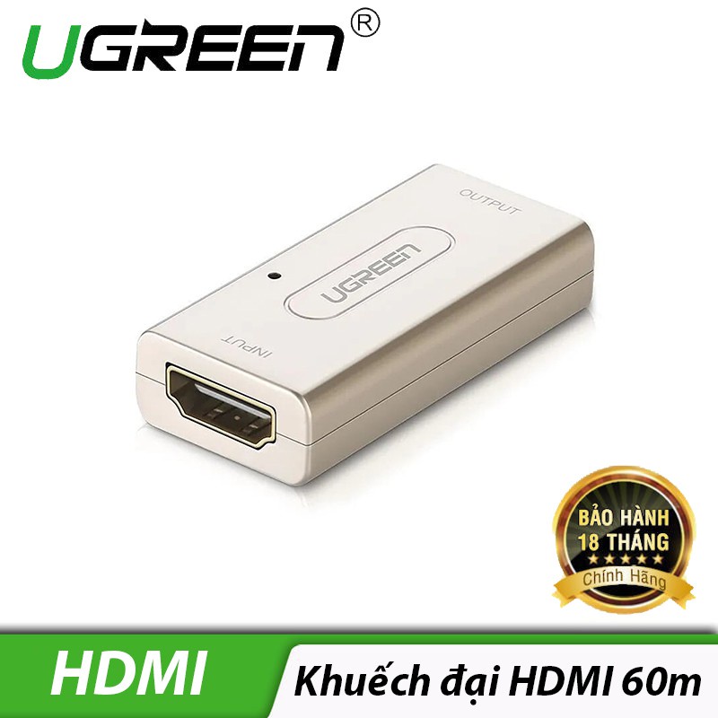 Đầu nối khuếch đại tín hiệu cáp HDMI có chip Ugreen 40265 CM429 (nối dài 45M>60M Chính hãng)
