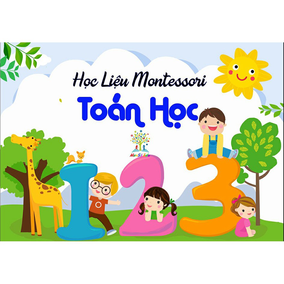 Bộ toán học – Học liệu dính dán montessori – Matching Book [Monsi Edu]