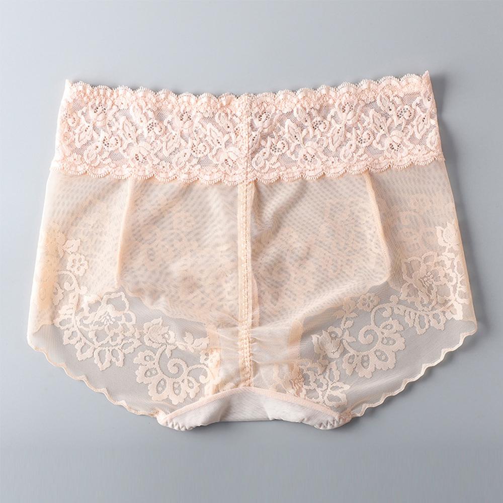 Quần Lót Cotton Phối Ren Xuyên Thấu Lưng Cao Nhiều Màu Sắc Thời Trang Cho Nữ