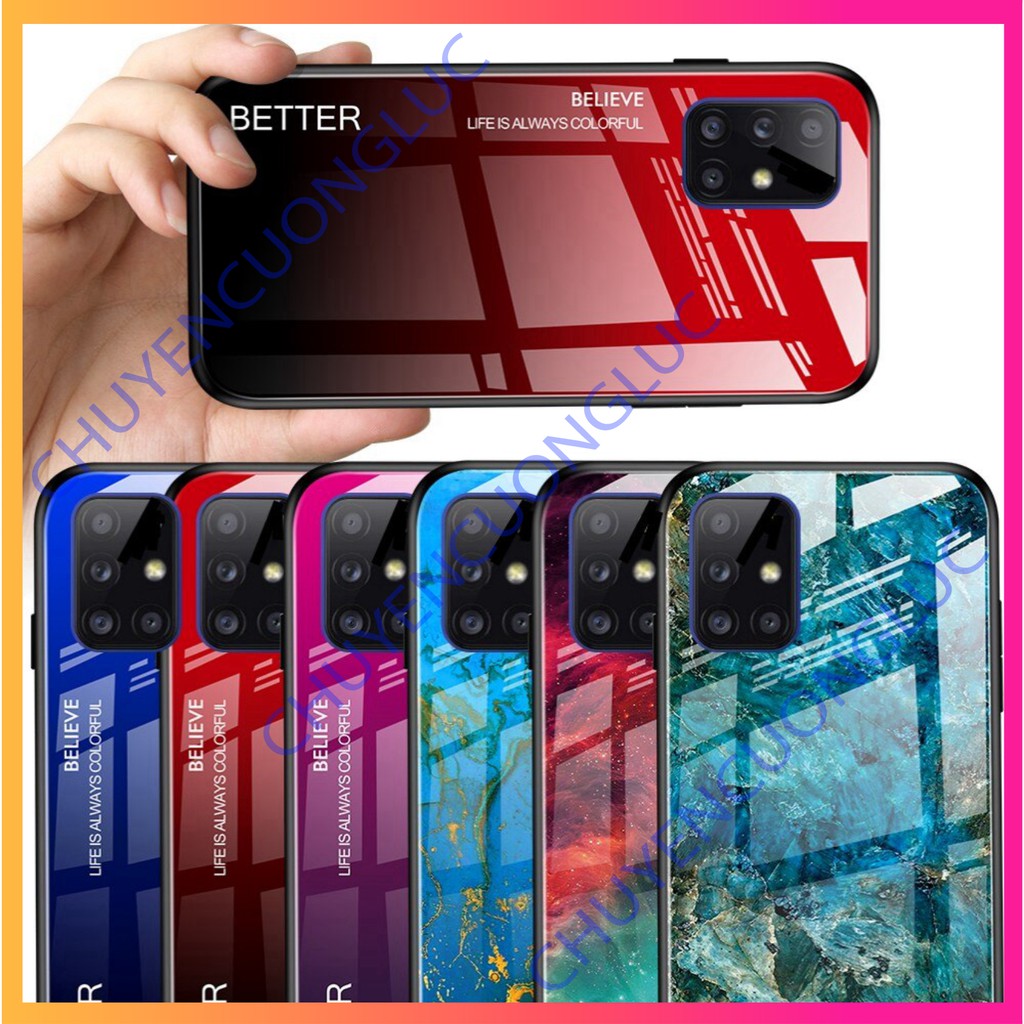 Ốp Lưng Kính Samsung Galaxy M51 COLOR SIÊU ĐẸP