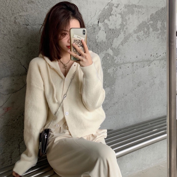 Áo Khoác Cardigan Dệt Kim Mỏng Dáng Ngắn Thời Trang Xuân Thu Mới Cho Nữ