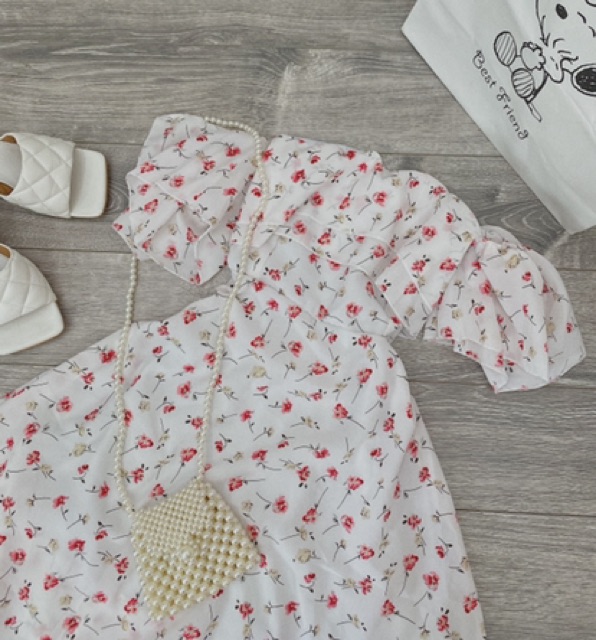 ĐẦM HOA TRỄ VAI 2 MÀU MỚI