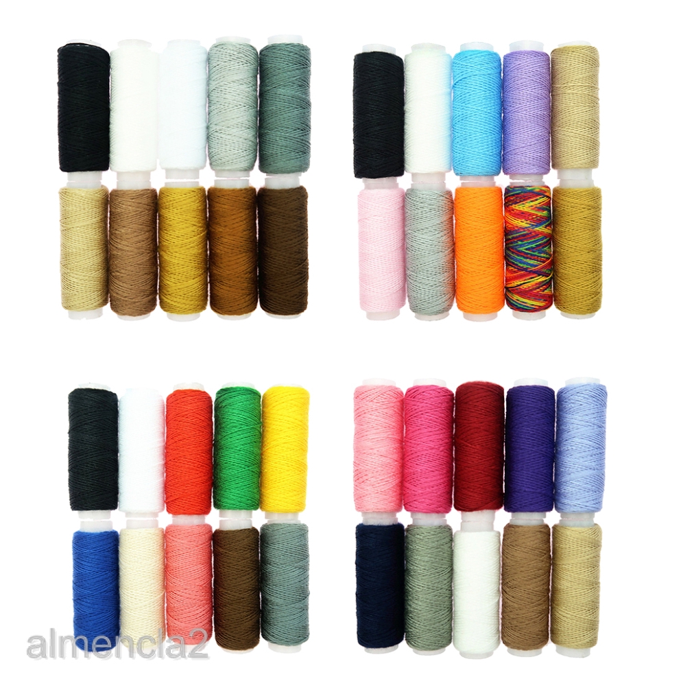 Set 10 Cuộn Chỉ May Vá Quần Jean Bằng Polyester Almencla2