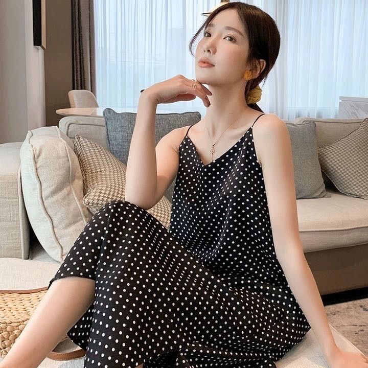 Đầm không tay Họa Tiết Chấm Bi Xinh Xắn | BigBuy360 - bigbuy360.vn