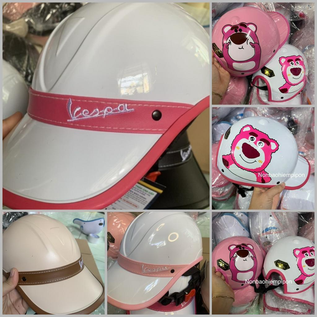 Nón Kết Vespa , Gấu Dâu Lỗi Nhẹ ( Hàng Thanh Lý Giá Cực Rẻ )