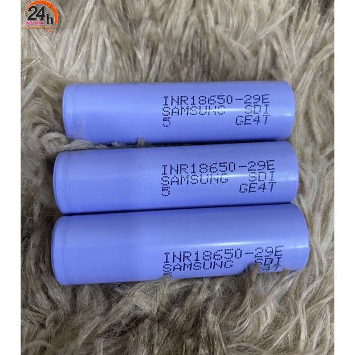 PS24. Cell pin Samsung INR 18650 29E-Xả 10A dùng cho pin laptop , sạc dự phòng, đóng máy khoan.