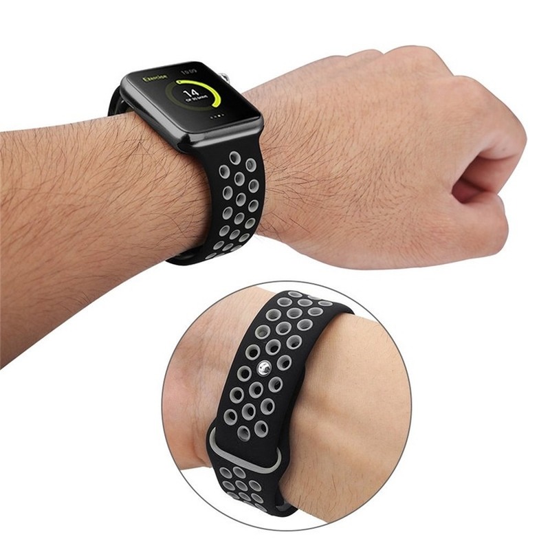 Suitable for Apple Watch series 6 5 4 3 2 1 bracelet replacement sports soft silicone strap with strap 42mm 38mm 40mm 42mm