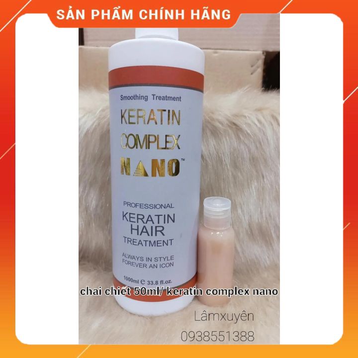 Keratin Complex Nano thủy phân( chai chiết 50 ml) phục hồi tóc nát tóc hư tổn nặng
