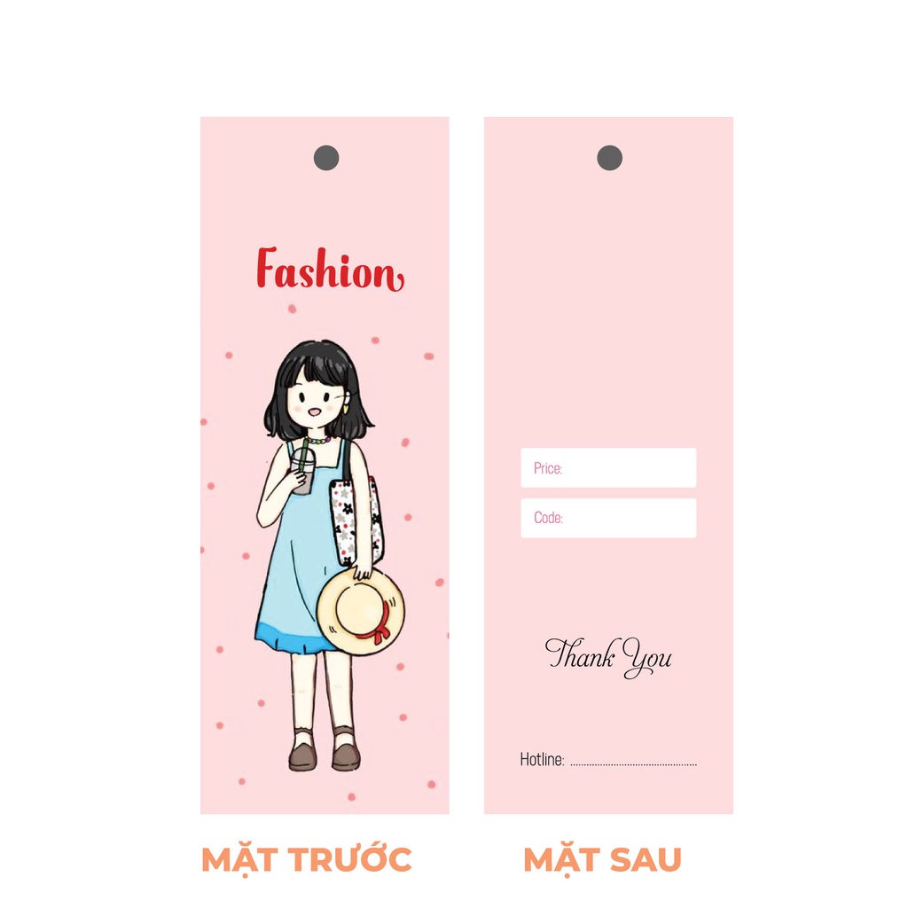 Combo 100 Mác quần áo  + 100 Dây Treo Thẻ Bài - Dây Dù Xâu Tag (Mác) Quần Áo