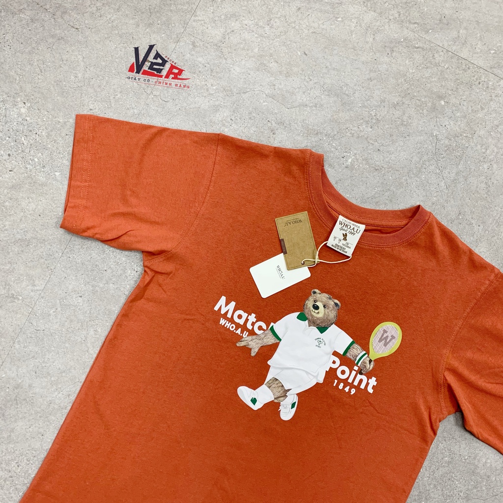 Áo Who.Au Spirit.1849 Họa Tiết Gấu Tenis 5 Màu Cute