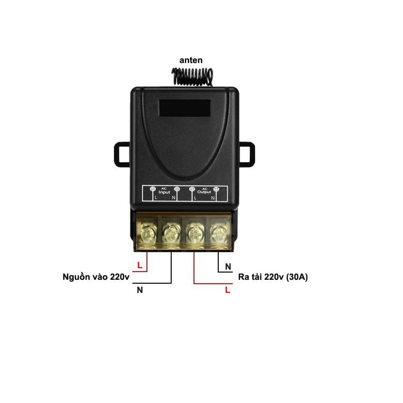 Công tắc điều khiển từ xa 100m/30A/220V điều khiển thiết bị điện như bơm nước, máy rửa xe...