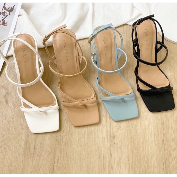 Giày sandal nữ cao gót quai mảnh xỏ ngón thời trang cao cấp gót nhọn cao 7cm (Mã SP: SDCL035)