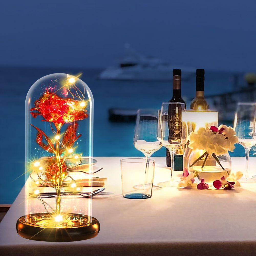 KUNHEV Quà Tặng Sinh Nhật / Valentine Hình Hoa Hồng Bằng Kính Dành Cho Mẹ