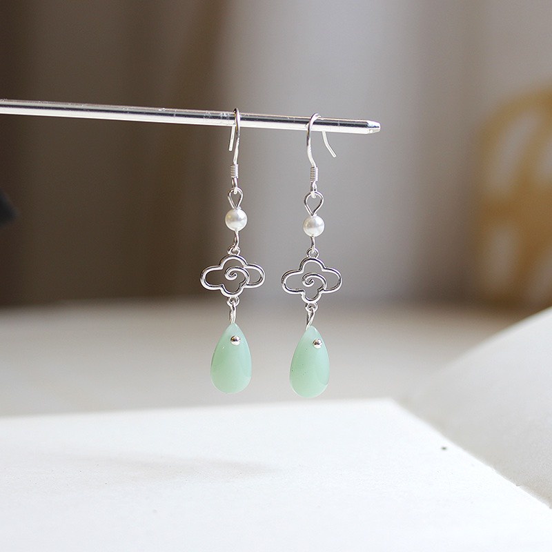 5 phiến treo họa tiết vân mây 11*12mm nguyên liệu làm trâm, làm trang sức cổ trang cosplay cổ phục