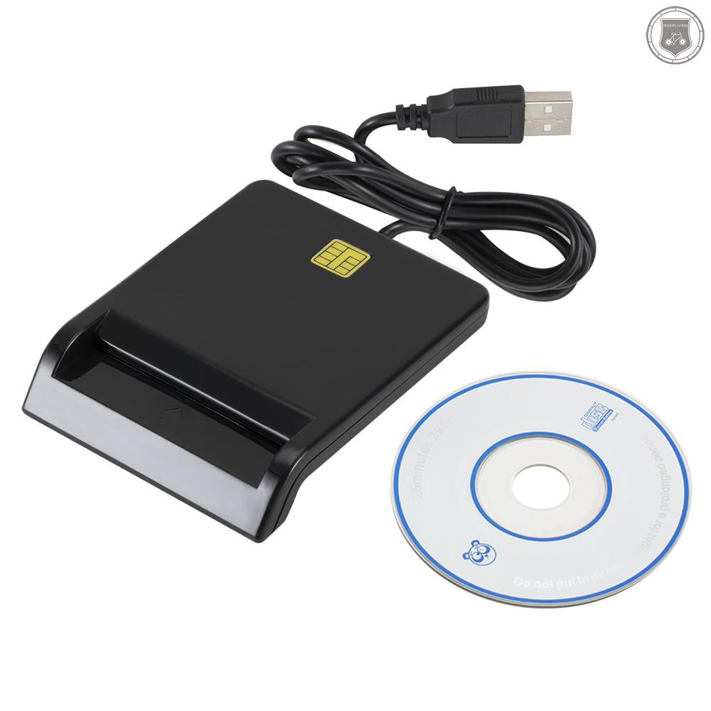 ready stock]USB 2.0 Smart Card Reader Smart IC Card Reader For Bank