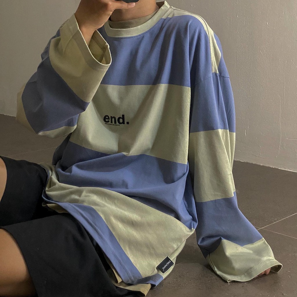 [Mã SKAMA06 giảm 8% tối đa 50K đơn 250K] Áo Tay Dài Sọc ( LONG SLEEVE - SAGE LIGHT/SKY DARK ) | BigBuy360 - bigbuy360.vn