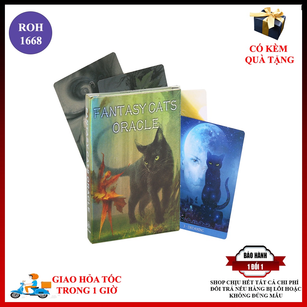 Bộ bài Fantasy Cats Oracle óng ánh