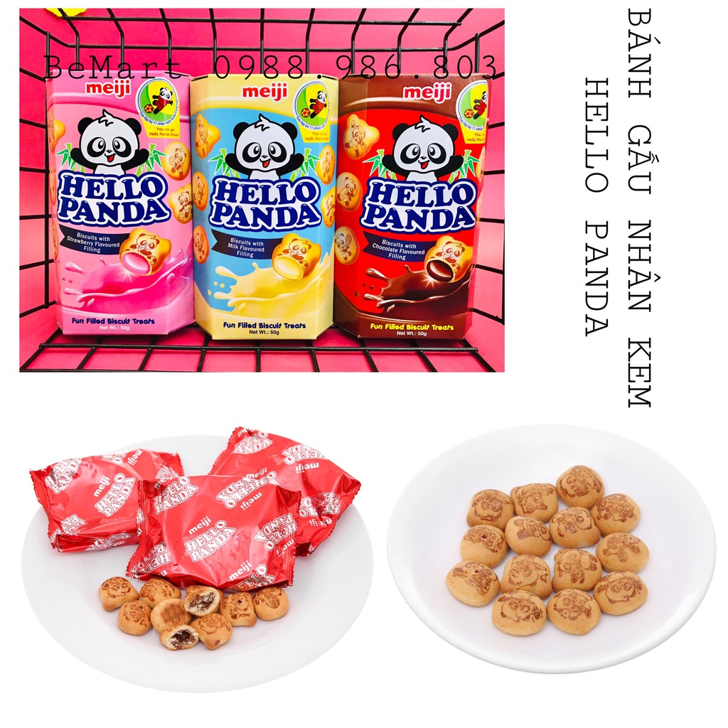 BÁNH GẤU NHÂN KEM HELLO PANDA - MEIJI