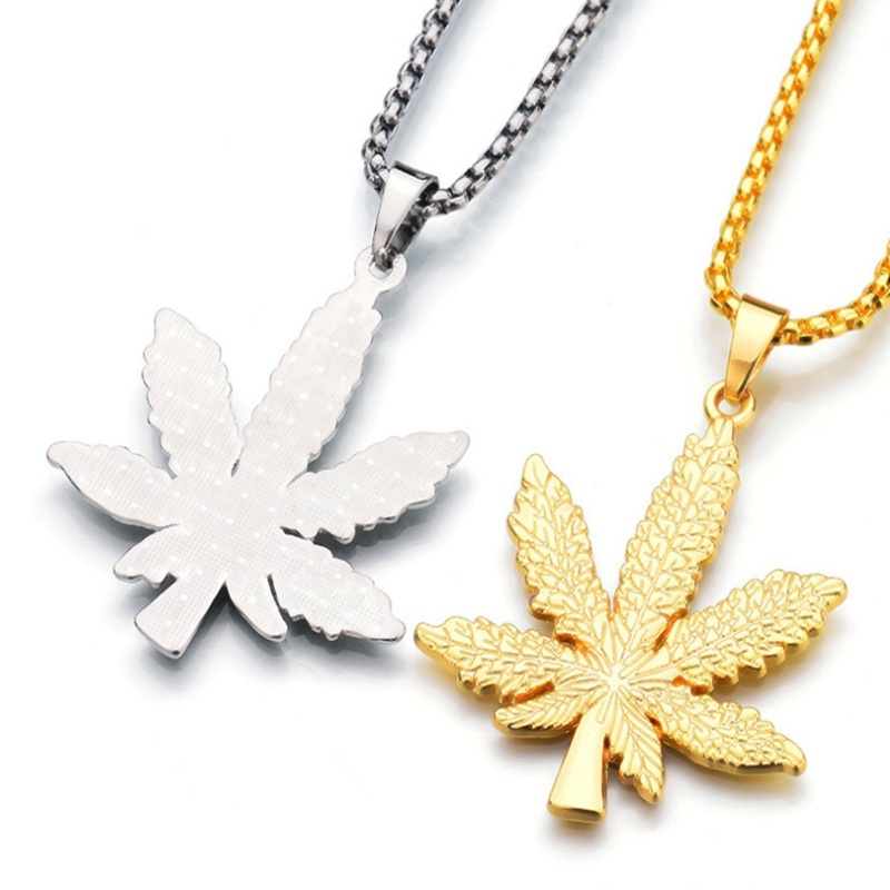 Vòng cổ Mặt Hình Lá Phong Mạ Vàng / Bạc Thời Trang Hip Hop Cho Nam Và Nữ