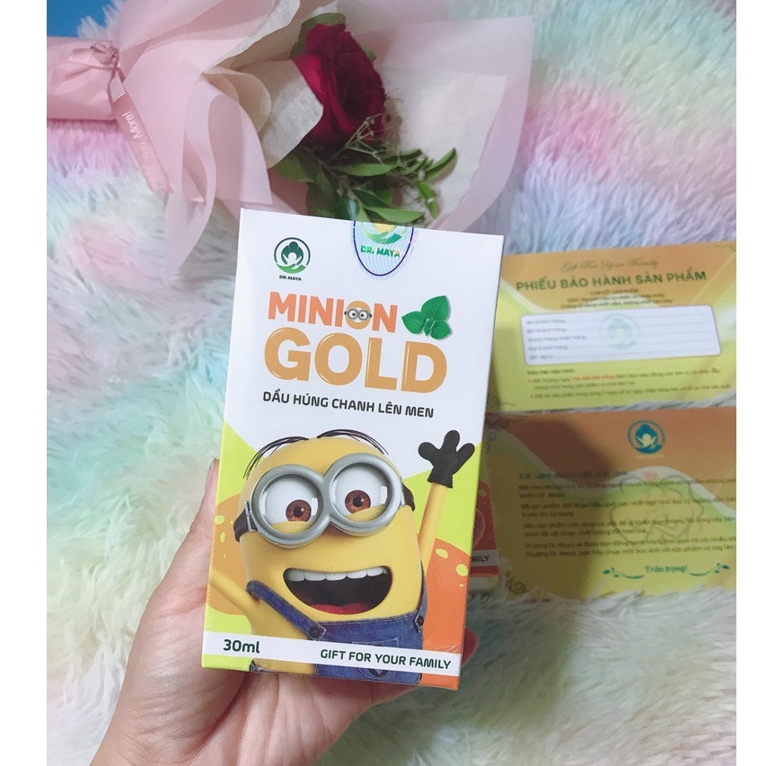 Tinh Dầu húng chanh Minion Gold mẫu mới-  tăng đề kháng [Chính hãng]