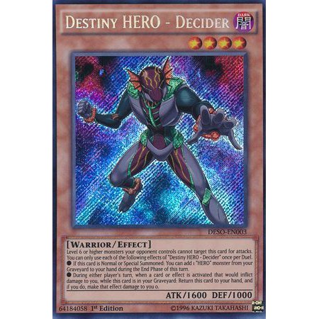 Destiny HERO - Decider - DESO-EN003 - Secret Rare 1st Edition