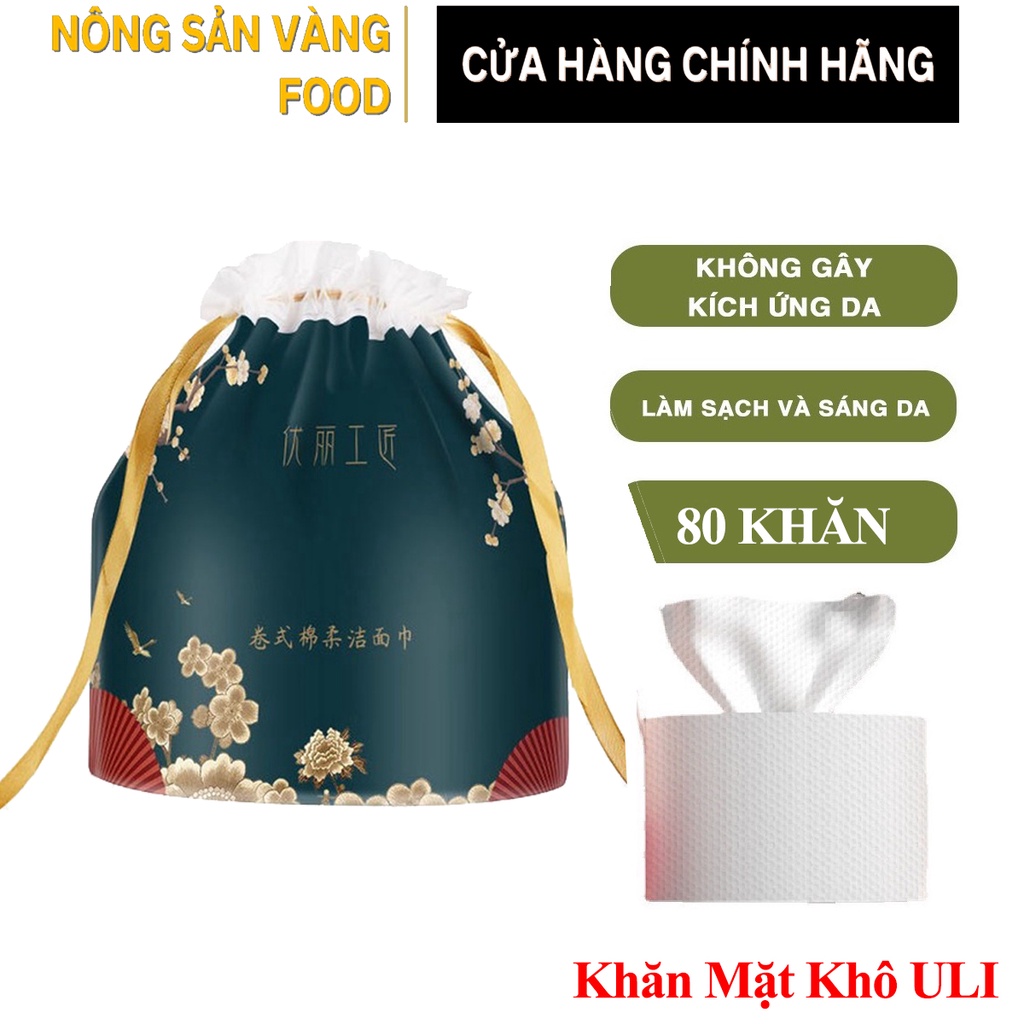 KHĂN CUỘN Lau Mặt Khô, Lau Ướt,Tẩy Trang ULI 80 Miếng
